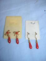 bijoux, Handtassen en Accessoires, Oorbellen, Hangers, Met strass, Ophalen of Verzenden, Rood