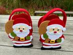 2 vilten mandjes met kerstmandecoratie, Ophalen of Verzenden, Nieuw
