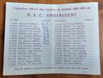 R.S.C. Anderlecht Wedstrijdenkalender 1983-1984, Verzamelen, Ophalen of Verzenden, Zo goed als nieuw, Overige typen
