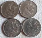 4x DUITSLAND:50 PFEN.1949F+'67F+1982G+'88G KM104/109.1en.2, Verzenden, Duitsland, Setje