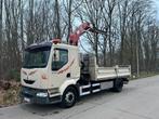 Renault Midlum 210 Kipper + Kraan HMF 850 / 3x hydraulisch, Achterwielaandrijving, Renault, Overige brandstoffen, Bedrijf
