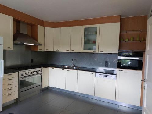 keuken met granieten werkblad, Huis en Inrichting, Keuken | Complete keukens, Gebruikt, Hoekkeuken, Crème, Graniet of Steen, Ophalen