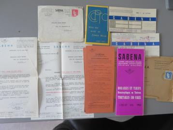 Lot SABENA - Congo belge (1953), horaires, billets etc., Envoi, Comme neuf