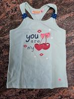 Mt 98 Lichtturquoise tanktop 'you are my ️', Kinderen en Baby's, Kinderkleding | Maat 98, Meisje, Ophalen of Verzenden, Zo goed als nieuw