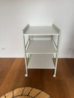 Pampertafel wit /groen op wieltjes, Ophalen, Zo goed als nieuw