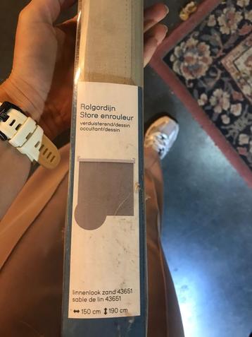 Rolgordijn linnenlook zand beschikbaar voor biedingen