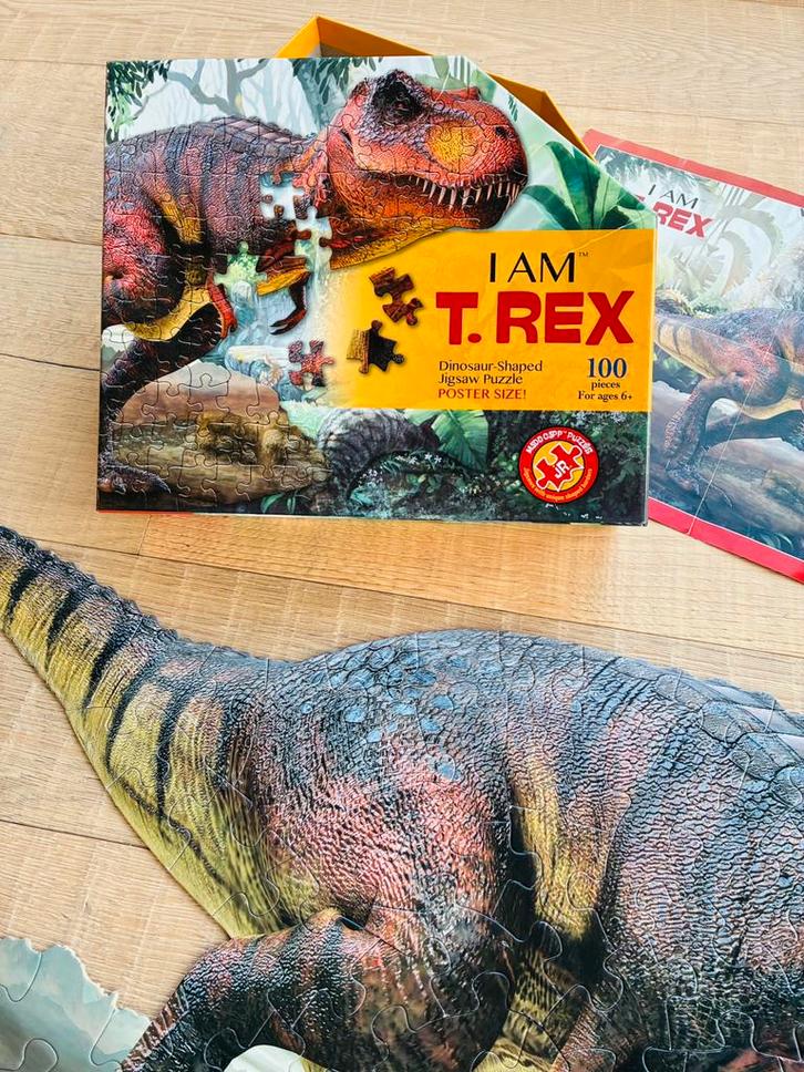 Madd Capp Puzzles - 100 stukken - T-rex, Kinderen en Baby's, Speelgoed | Kinderpuzzels, Ophalen of Verzenden