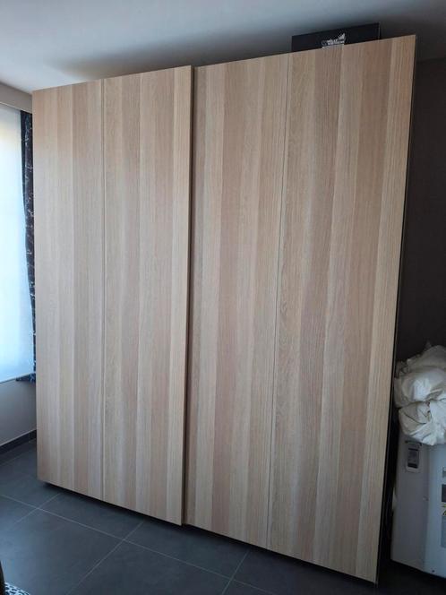Kleerkast met schuifdeuren en ladekast, Huis en Inrichting, Kasten | Kleerkasten, Zo goed als nieuw, 200 cm of meer, 150 tot 200 cm