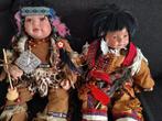 Porseleinen indianen poppen, Verzamelen, Poppen, Gebruikt, Ophalen of Verzenden