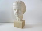 Gepatineerd plaasteren kinderkopje sculptuur Bert servaes, Ophalen of Verzenden