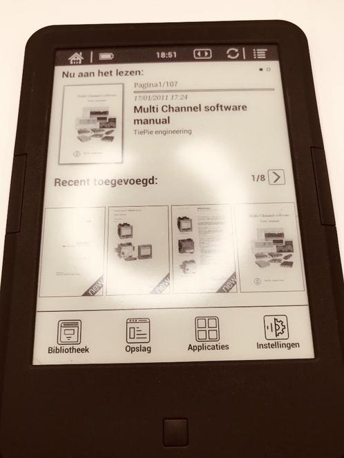E-Reader Eldohm (Targus) met LICHT +books  touchscreen USED(, Computers en Software, E-readers, Gebruikt, Touchscreen, Ophalen of Verzenden
