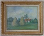 JAN VAERTEN / HOOIOPPERS / OLIEVERF DOEK / 56x67cm / KADER, Ophalen of Verzenden