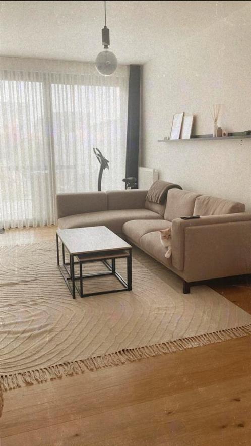 Beige tapijt van H&M, 100% katoen, 200x300cm, Huis en Inrichting, Stoffering | Tapijten en Vloerkleden, Gebruikt, Beige, Ophalen