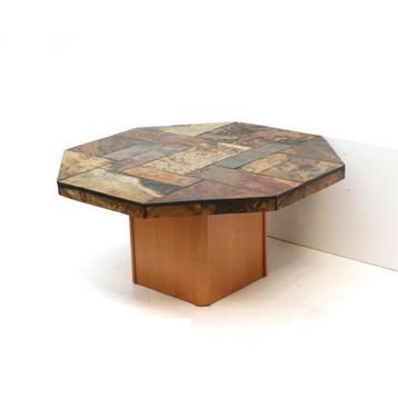 Brutalist vintage design salontafel jaren '60 '70 midcentury beschikbaar voor biedingen