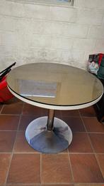 Keukentafel, Huis en Inrichting, Tafels | Eettafels, Ophalen, Gebruikt, Vier personen, Glas