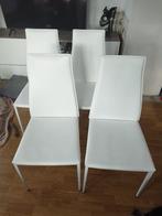4 stoelen, Ophalen, Gebruikt, Wit, Metaal