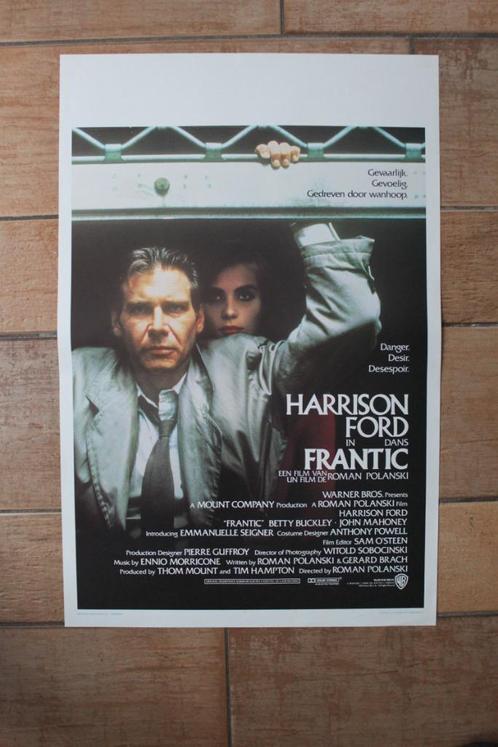 filmaffiche Roman Polanski Frantic filmposter, Collections, Posters & Affiches, Comme neuf, Cinéma et TV, A1 jusqu'à A3, Rectangulaire vertical