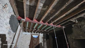 Balk werken.poutrel plaatsen werken.0466445657