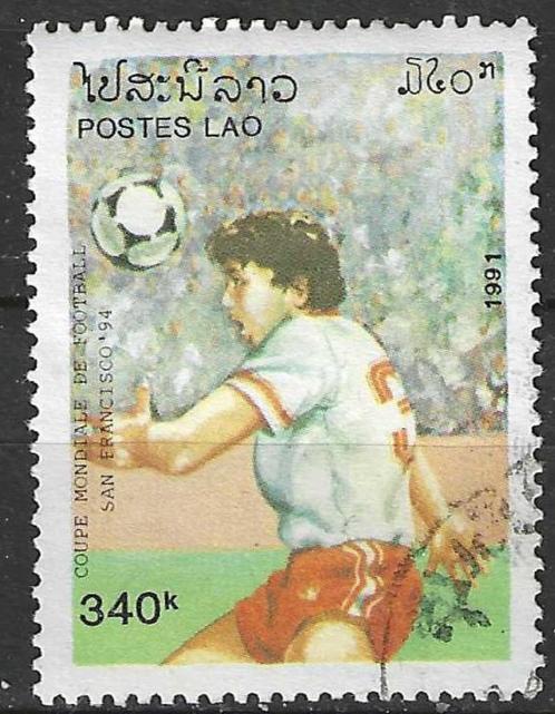 Laos 1991 - Yvert 1006 - Wereldbeker Voetbal (ST), Postzegels en Munten, Postzegels | Azië, Gestempeld, Verzenden