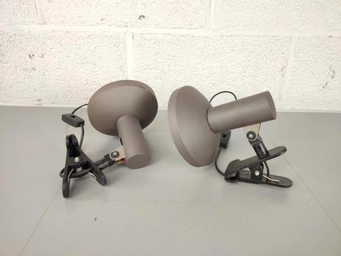 Duo vintage knijplampen, Huis en Inrichting, Lampen | Spots, Zo goed als nieuw, Ophalen of Verzenden