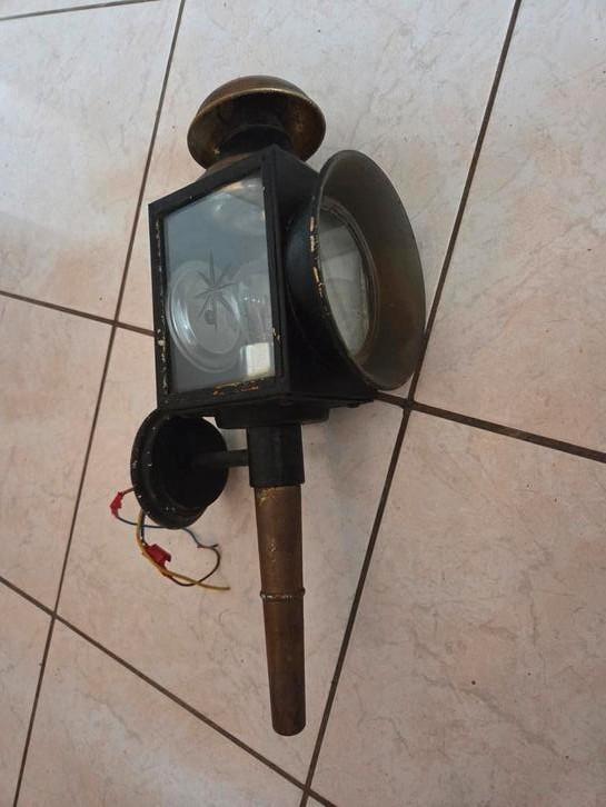 Antieke koetslamp, Antiek en Kunst, Antiek | Verlichting, Ophalen of Verzenden