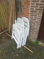 A vendre 2 chaises/sièges de jardin en PVC blanc en bon état, Jardin & Terrasse, Chaises de jardin, Synthétique, Ajustable, Enlèvement