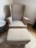 Gloednieuwe Fauteuil + voetenbank, Ophalen, Zo goed als nieuw