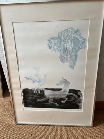 Litho Jan Vaerten - het paard en de vogel 1979 beschikbaar voor biedingen