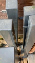 Metalen omheining 92 cm hoog, Tuin en Terras, Ophalen, Gebruikt, Minder dan 180 cm, Palen