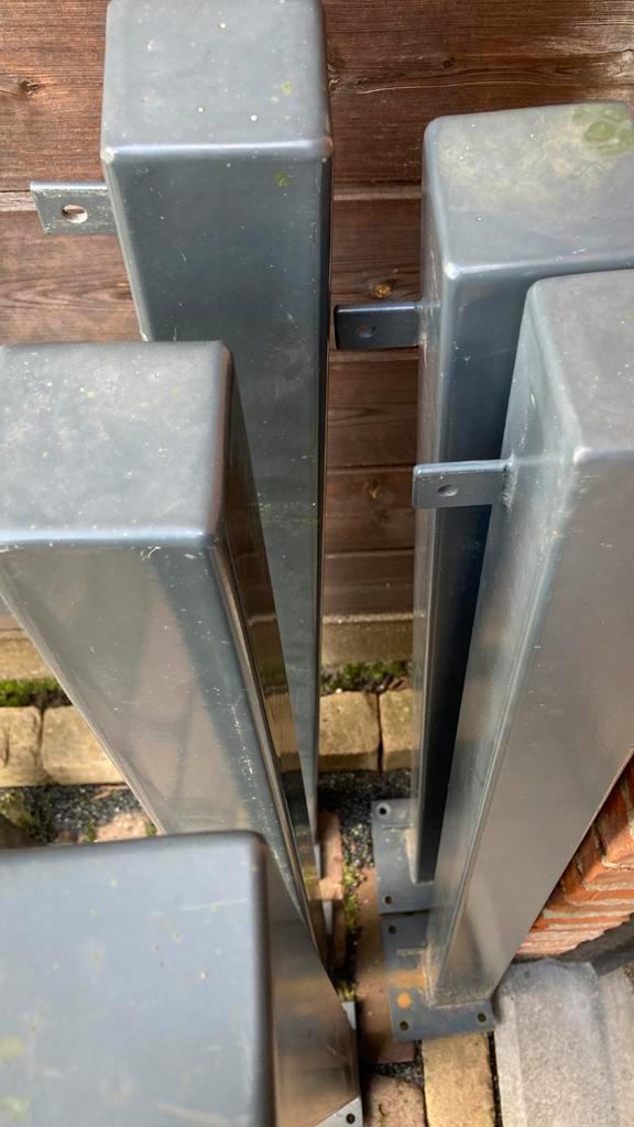 Metalen omheining 92 cm hoog, Tuin en Terras, Palen, Balken en Planken, Gebruikt, Palen, Minder dan 180 cm, Ophalen