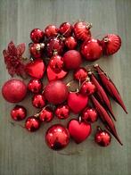 Set rode kerstballen en ornamenten, Diversen, Ophalen of Verzenden