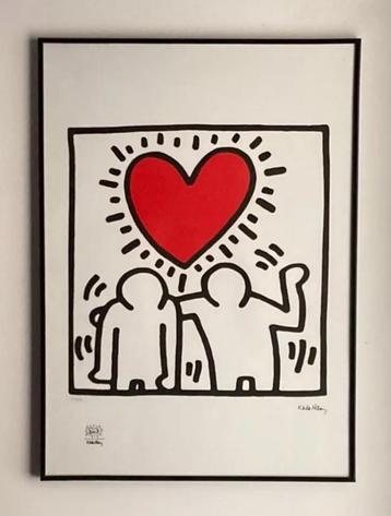 Keith Haring: lithografie op groot formaat 50 bij 79 cm