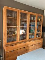 Teak vitrinekast, zeer goed staat!, Maison & Meubles, Armoires | Buffets, Teck, 25 à 50 cm, 200 cm ou plus, Enlèvement