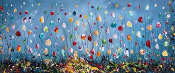 " Beautiful Flowers "  prachtig Acrylschilderij van Gena beschikbaar voor biedingen