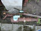 oude gietijzeren hand waterpomp, Ophalen, Gebruikt