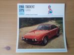 Trident, Vanwall, Vauxhall, Williams, Wolf, Wolseley -Fiches, Ophalen of Verzenden, Zo goed als nieuw, Auto's