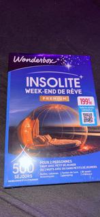 Wonderbox “Weekend de Rêve Insolite” d’une valeur de 200€.