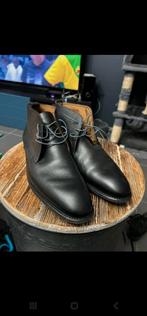 Bottines derbies de marque Bowen T 10 en cuir grainé noir, Ophalen of Verzenden, Zo goed als nieuw, Zwart