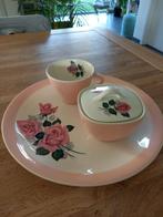 Boch Rosita pastel rand roosjes schotel suikerpotje, Ophalen of Verzenden