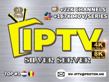 Serveur IPTV SILVER 8K/4K UHD (1 an) disponible aux enchères