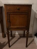 Nachtkastje bijzettafel, dressoir, marmer, hout, Ophalen, Gebruikt, Hout
