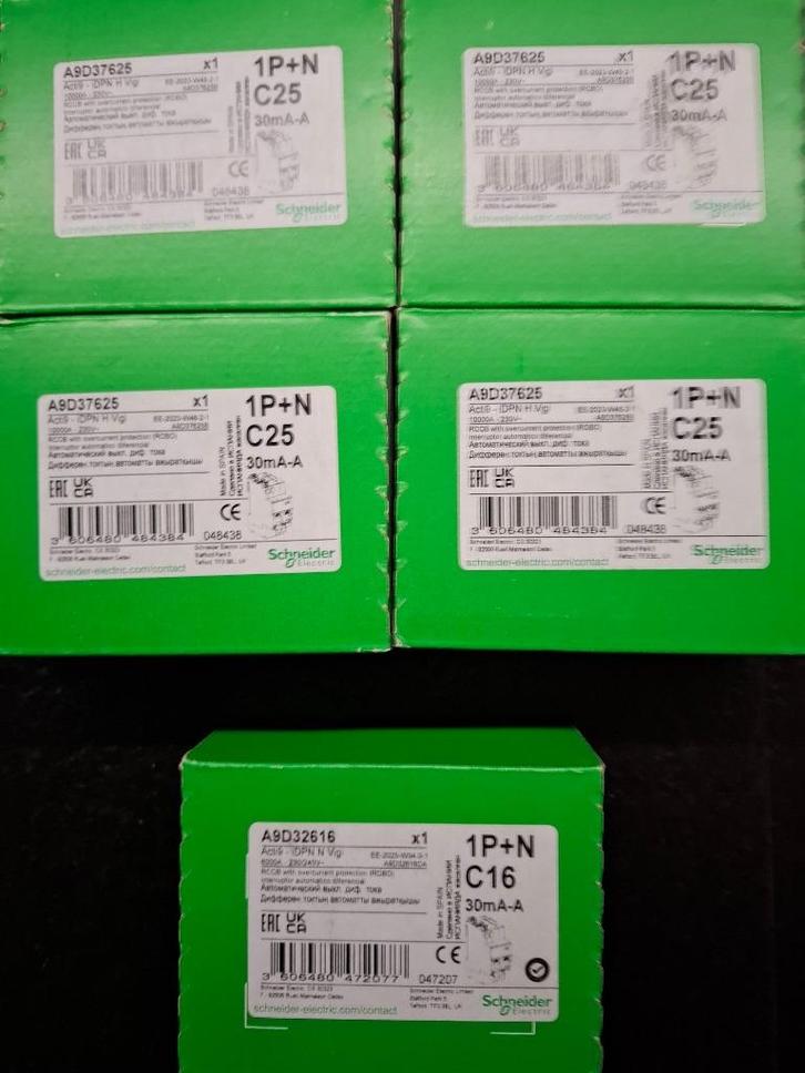 Schneider aardlekschakelaar - iDPN H Vigi-1P+N-C25A - 30mA, Doe-het-zelf en Bouw, Elektriciteit en Kabels, Nieuw, Schakelaar, Ophalen