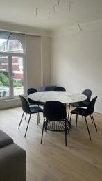 Design eettafel met 6 stoelen, Huis en Inrichting, Overige materialen, 100 tot 150 cm, 100 tot 150 cm, Modern