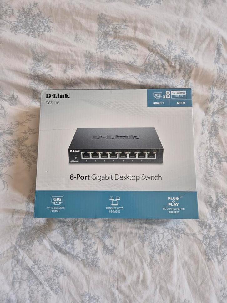 Dlink dsg-108, Computers en Software, Netwerk switches, Nieuw, Ophalen of Verzenden