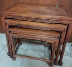 Vintage 3 bijzettafels, Huis en Inrichting, Tafels | Salontafels, Ophalen, Zo goed als nieuw