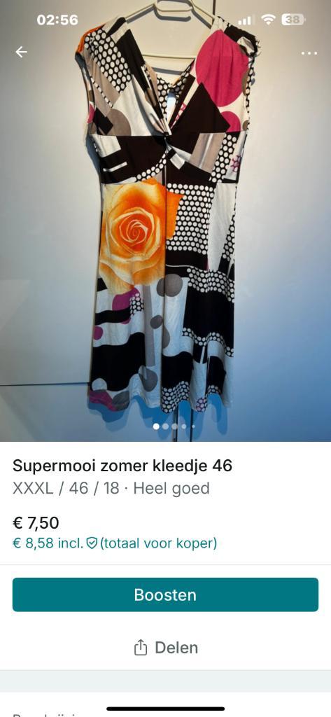 jurkjes dames xl /xxl mooi, Kleding | Dames, Jurken, Zo goed als nieuw, Maat 46/48 (XL) of groter, Overige kleuren, Knielengte