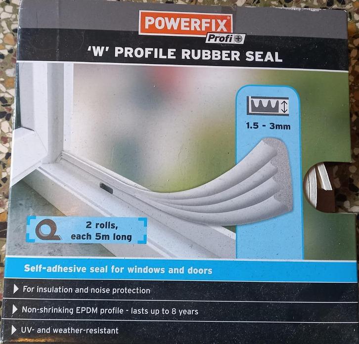 Set rubberen afdichtingsstrips van 9 mm x 6 mm, Doe-het-zelf en Bouw, Isolatie en Afdichting, Nieuw, Ophalen of Verzenden