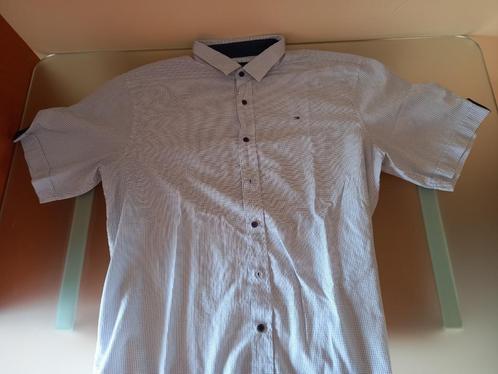 Mooi Hemd Tommy Hilfiger korte mouw 4xl 3xl 2xl xl l, Kleding | Heren, Overhemden, Zo goed als nieuw, Overige halswijdtes, Blauw