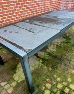 Tuintafel met blauwsteen, Tuin en Terras, Tuintafels, Ophalen, Gebruikt, Rechthoekig, Metaal