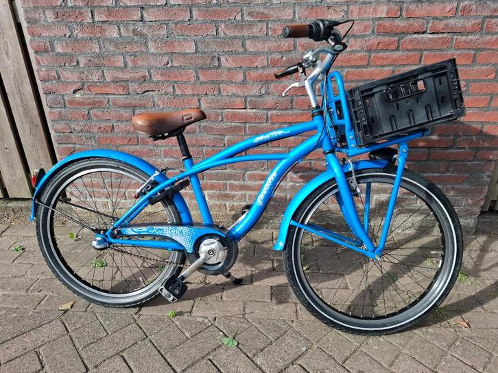 Jongensfiets 24 Inch - Gazelle - Freestyler - Blauw, Fietsen en Brommers, Fietsen | Jongens, Gebruikt, 24 inch, Handrem, Versnellingen